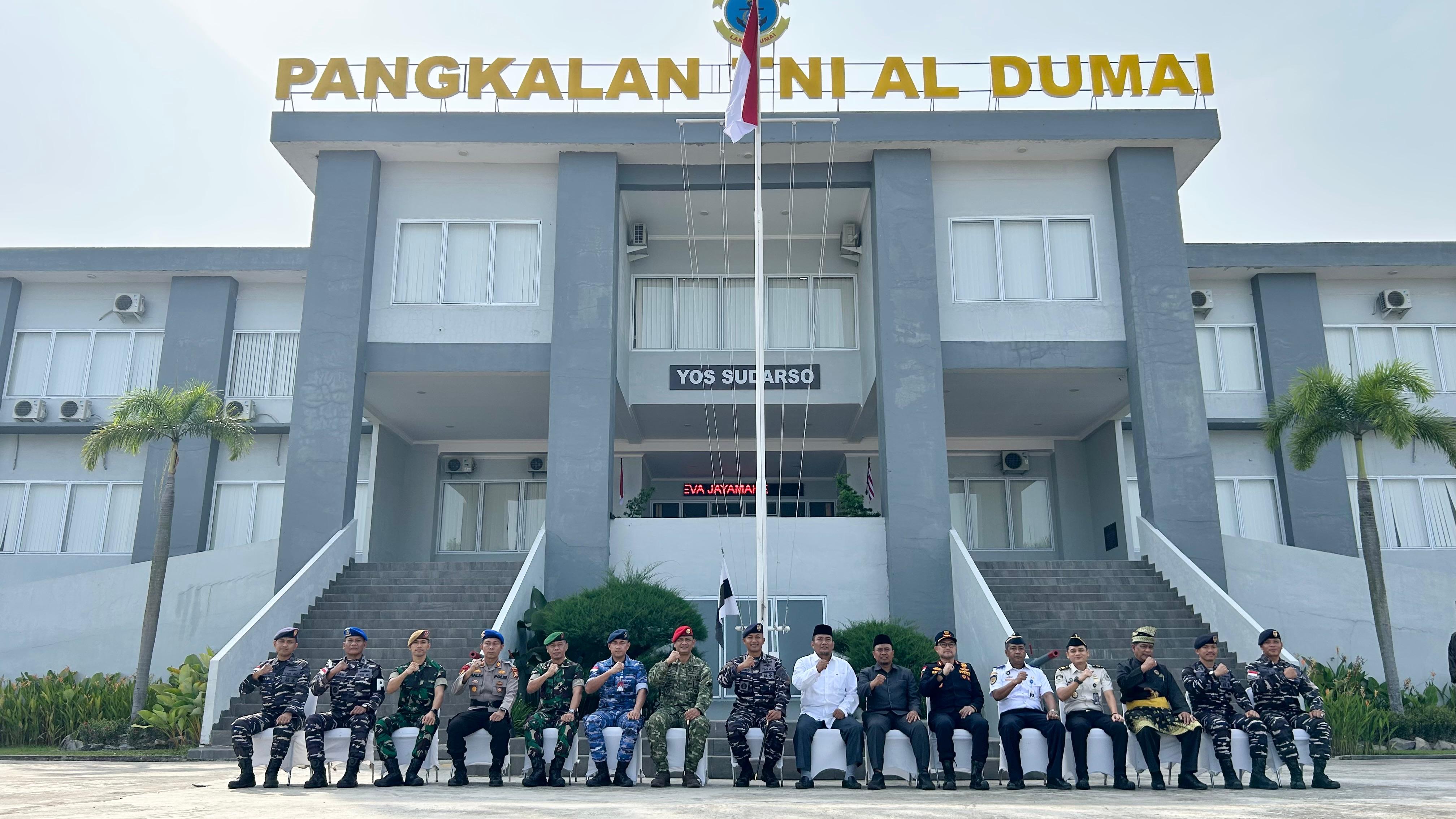 Kantor KSOP Kelas I Dumai menghadiri Penyambutan Komandan Lanal di Mako Lanal Dumai